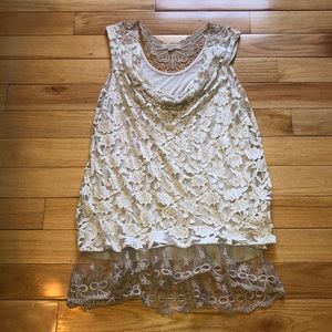 layered in lace tunic top